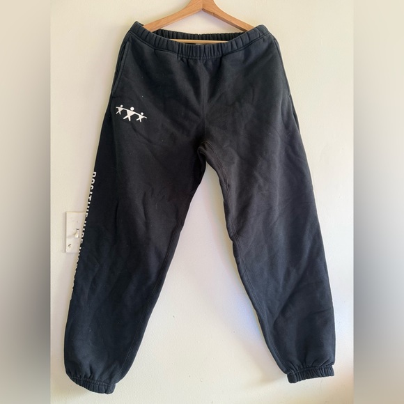 POSITIVE VIBE WARNIORS Other - Black Jogger Sweatpants with White Logo - Unbranded Comfort Fit